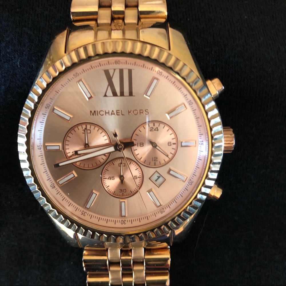 Rose gold Michael Kors watch